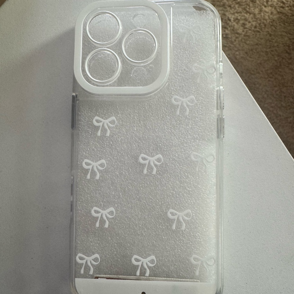 Apple Clear Bow Design Phone Case